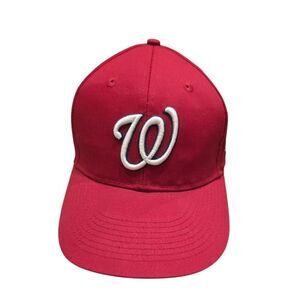 Washington Nationals Hat W Logo Cap OC Sports Team MLB Red Strap Back
